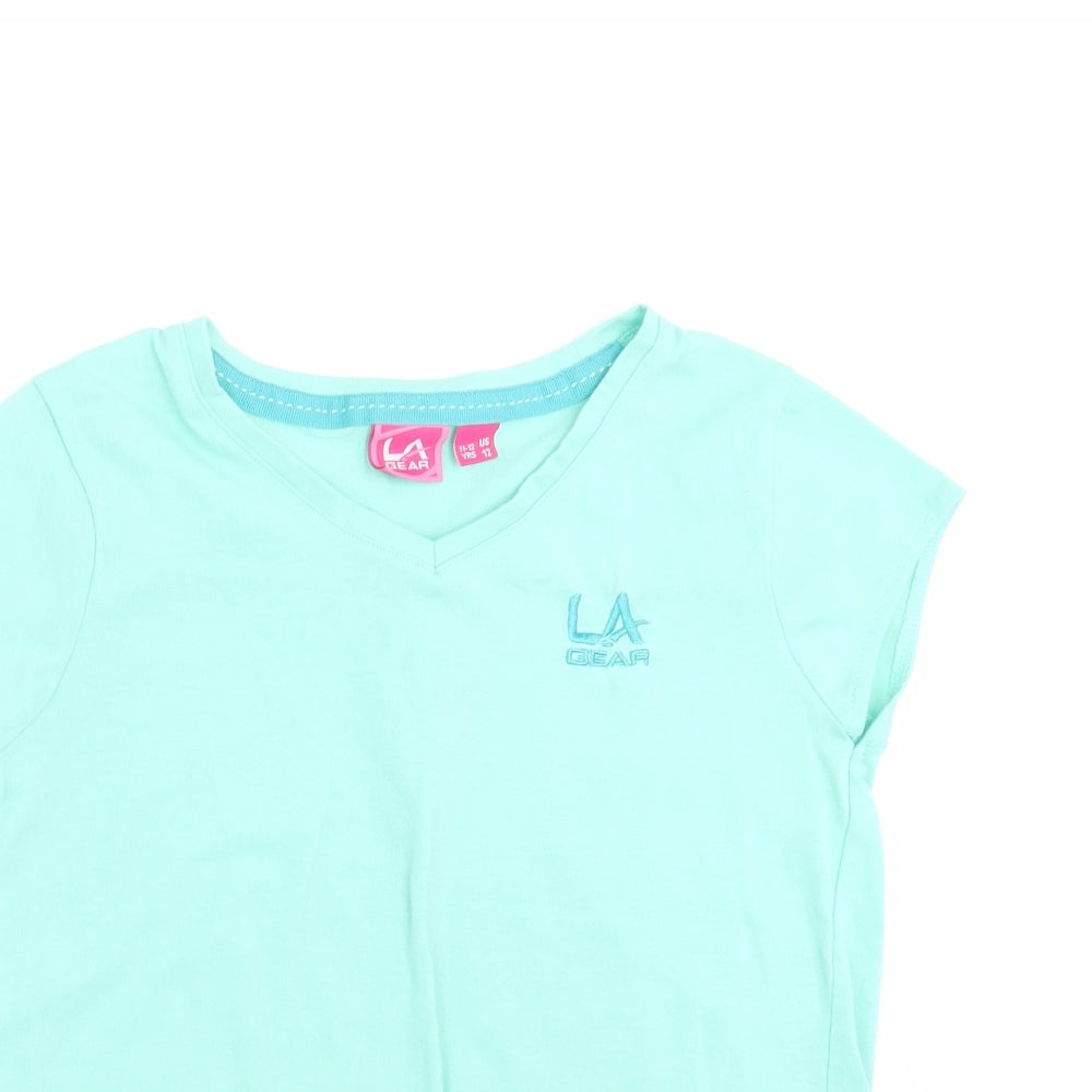 LA Gear Girls Green   Basic T-Shirt Size 11-12 Years