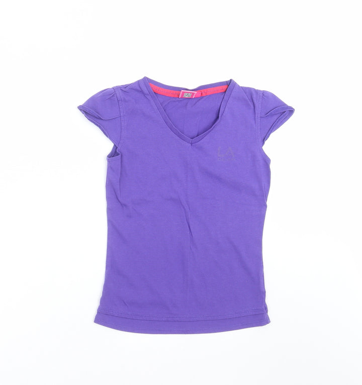LA Gear Girls Purple   Basic T-Shirt Size 11-12 Years