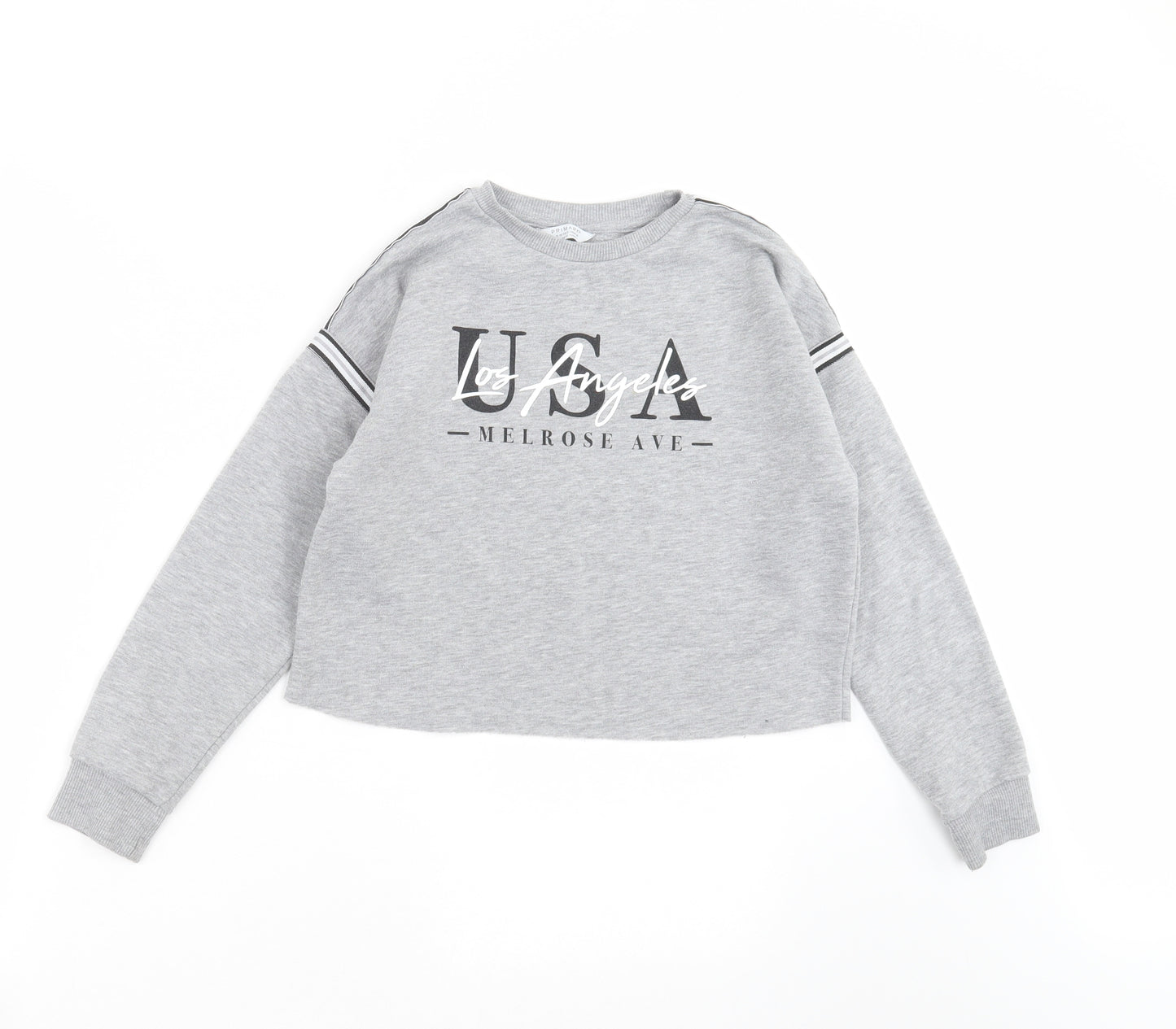 Primark Girls Grey   Pullover Sweatshirt Size 9-10 Years  - usa los angeles