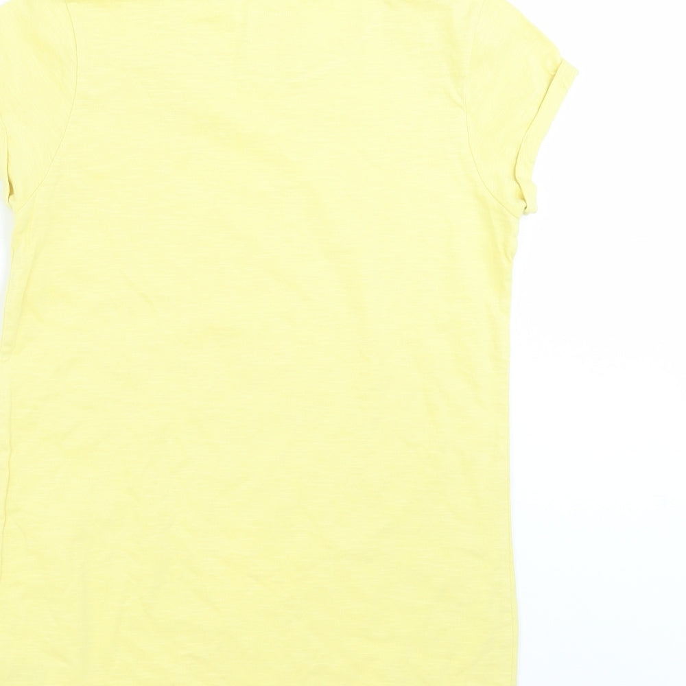 NEXT Girls Yellow Floral  Basic T-Shirt Size 11 Years