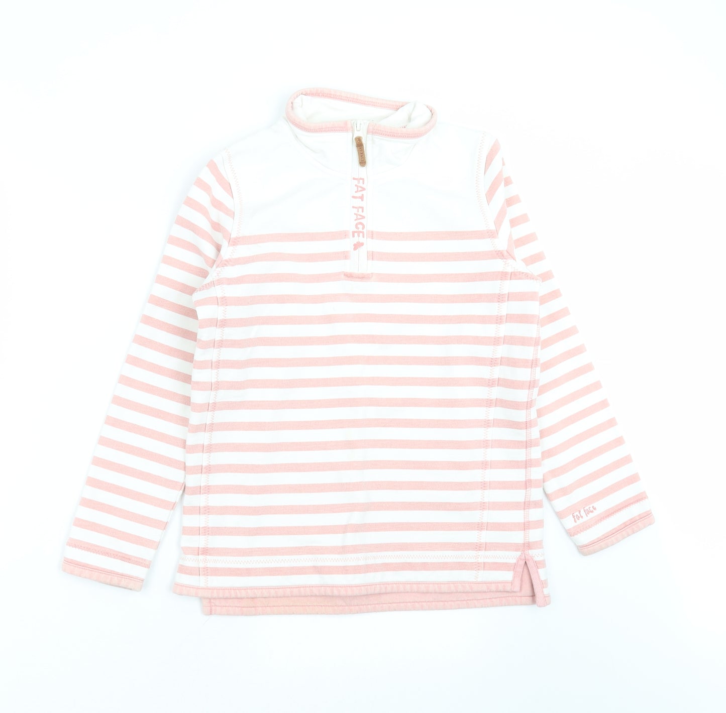 Fat Face Girls Pink Striped  Pullover Sweatshirt Size 10-11 Years