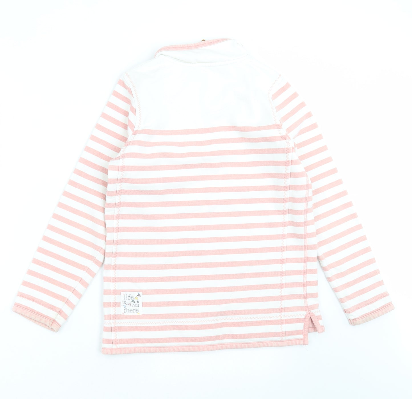 Fat Face Girls Pink Striped  Pullover Sweatshirt Size 10-11 Years