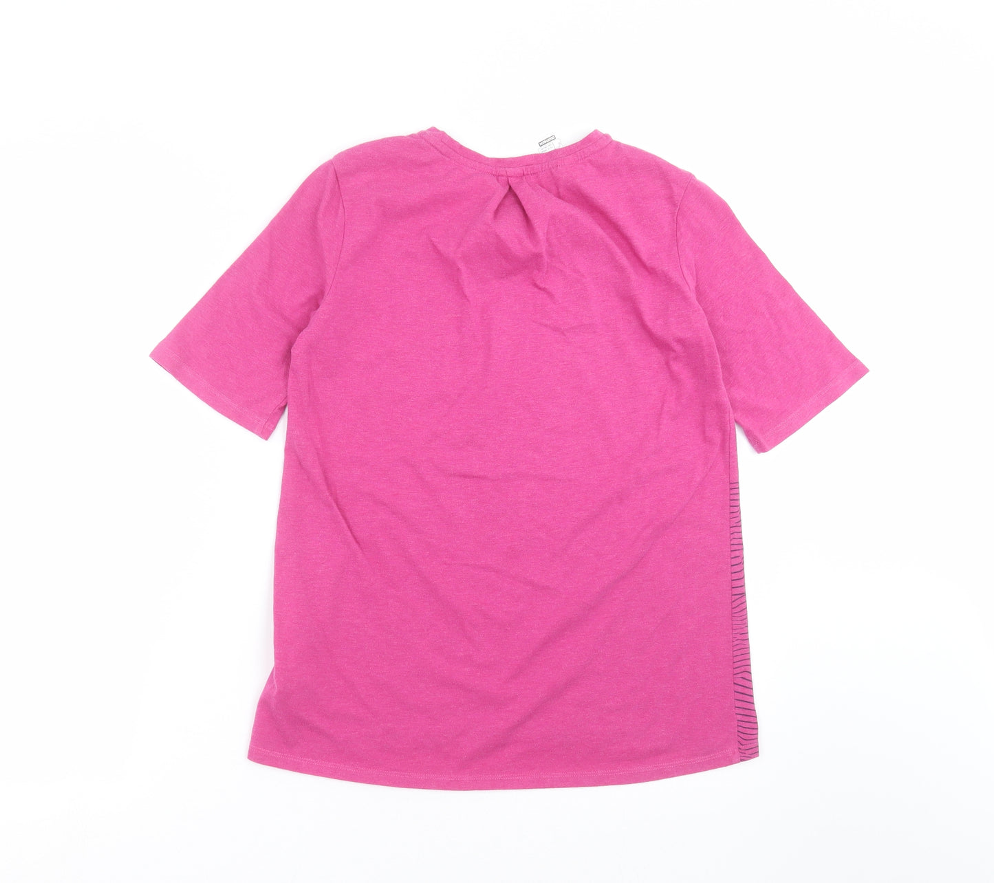 DECATHLON Girls Purple Geometric  Basic T-Shirt Size 14-15 Years  - outdoor explorer