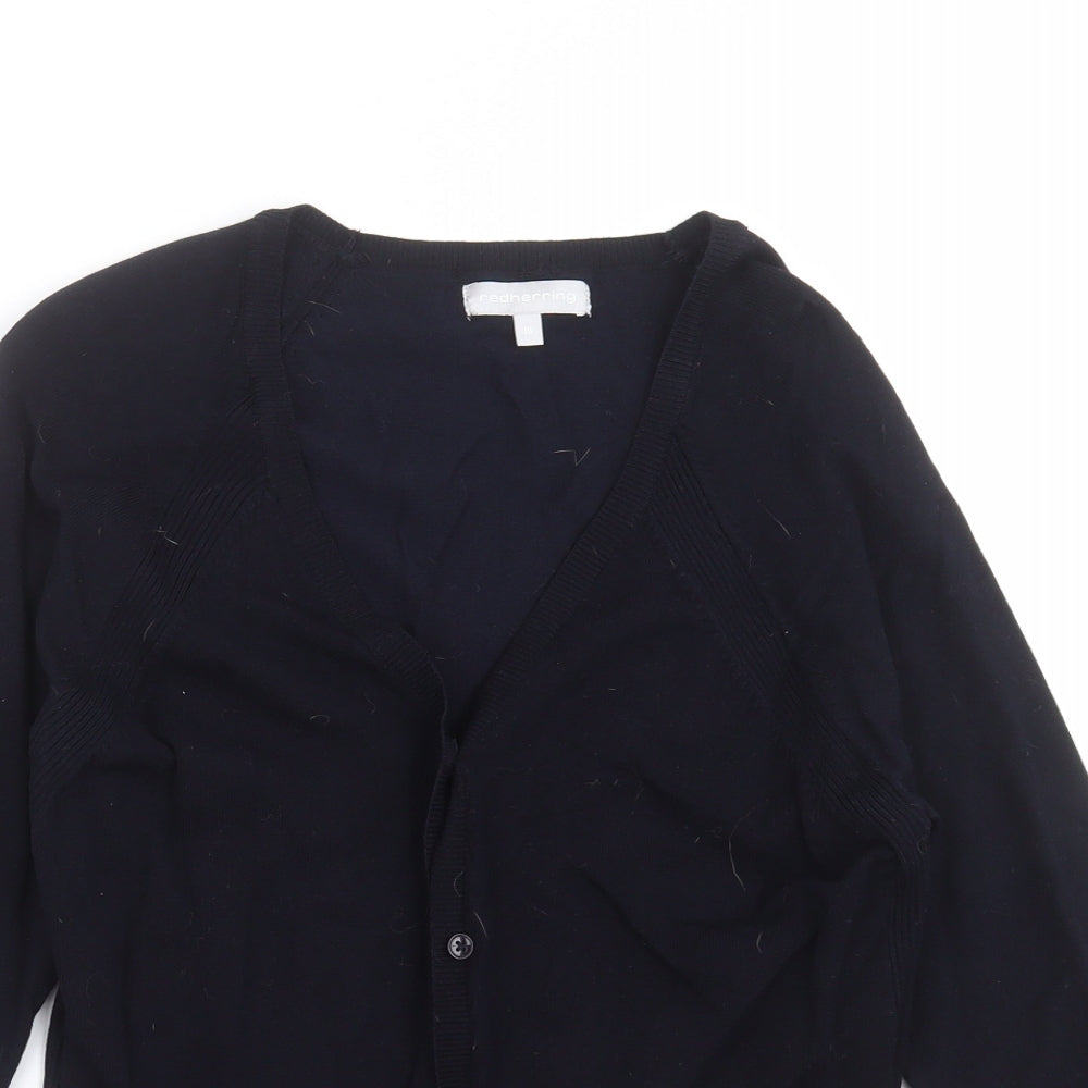 Red Herring Womens Blue  Knit Cardigan Jumper Size 16
