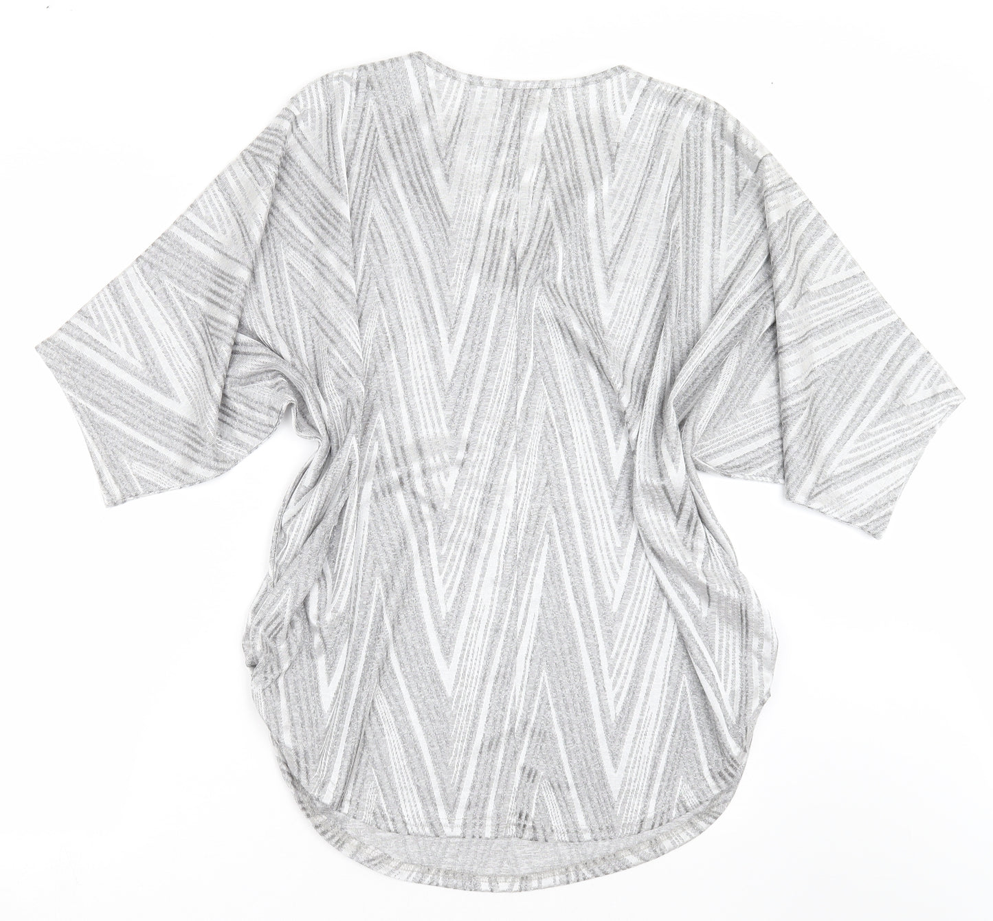 Apricot Womens Grey Geometric  Basic Blouse Size M
