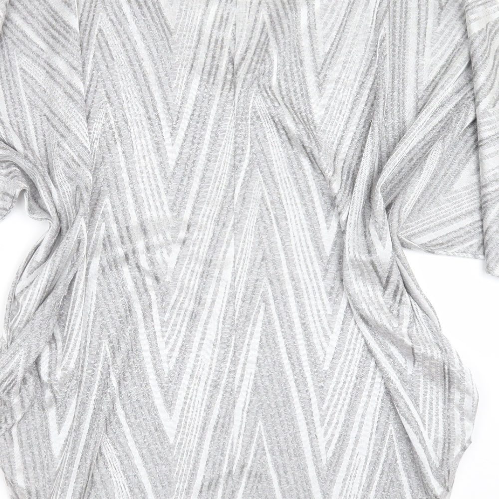 Apricot Womens Grey Geometric  Basic Blouse Size M