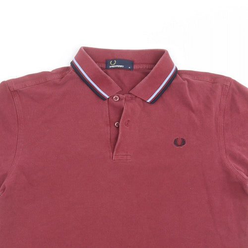 Fred Perry Mens Red    Polo Size M  - burgundy