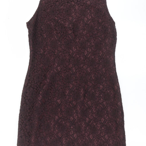 Meghan Womens Purple Floral  Shift  Size 14