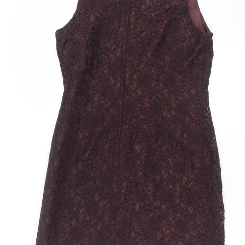 Meghan Womens Purple Floral  Shift  Size 14