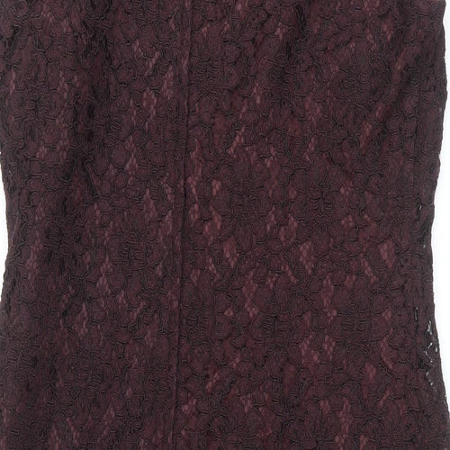 Meghan Womens Purple Floral  Shift  Size 14