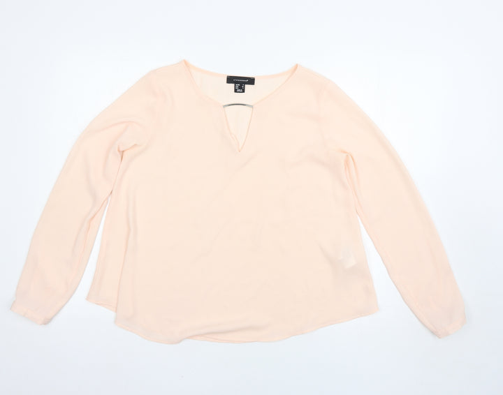 Atmosphere Womens Pink Basic Blouse Size 8