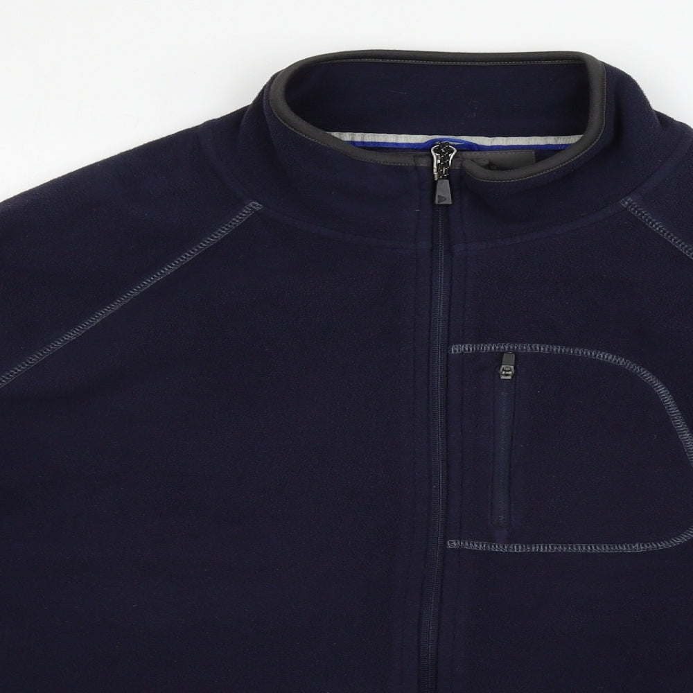 Marks and Spencer Mens Blue   Full Zip Jumper Size XL