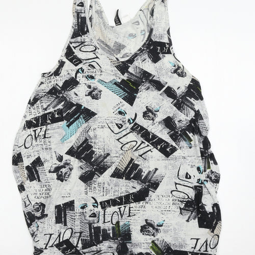 H&M Womens Multicoloured   Basic Tank Size 8