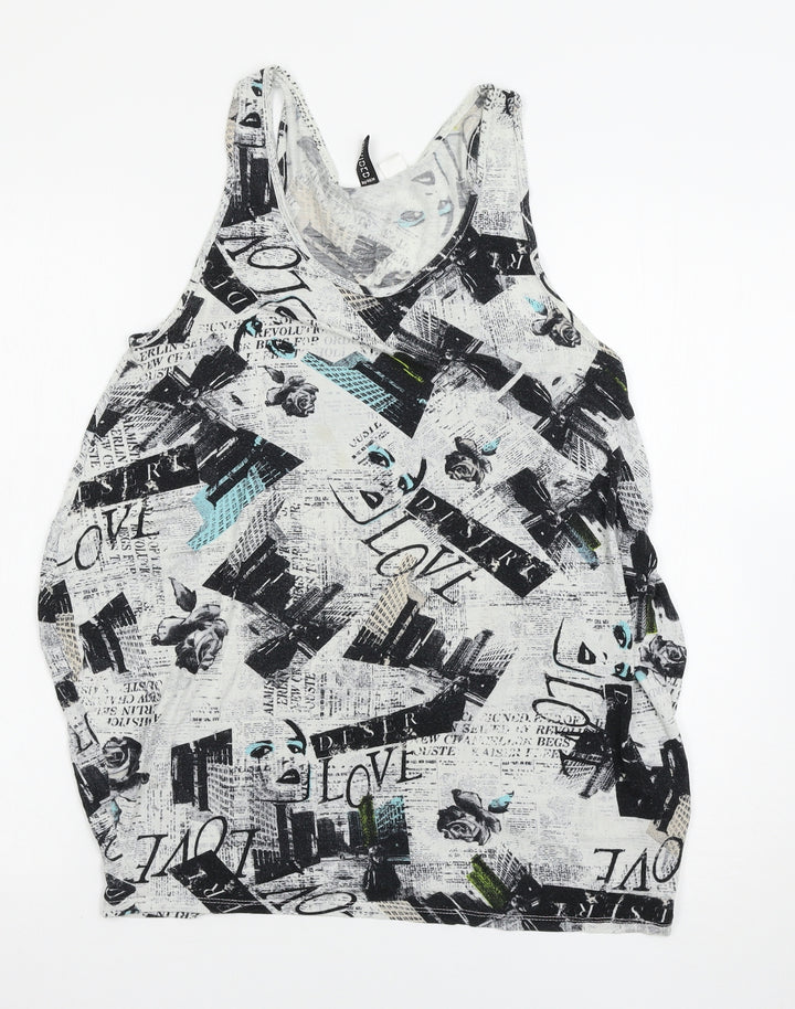 H&M Womens Multicoloured   Basic Tank Size 8