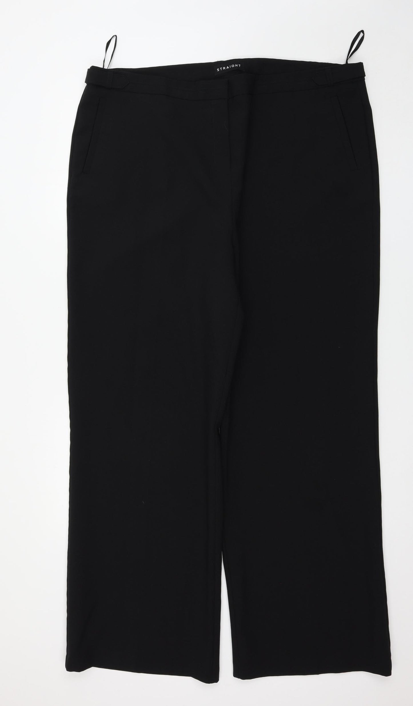 Peacocks Womens Black   Trousers  Size 22 L31 in