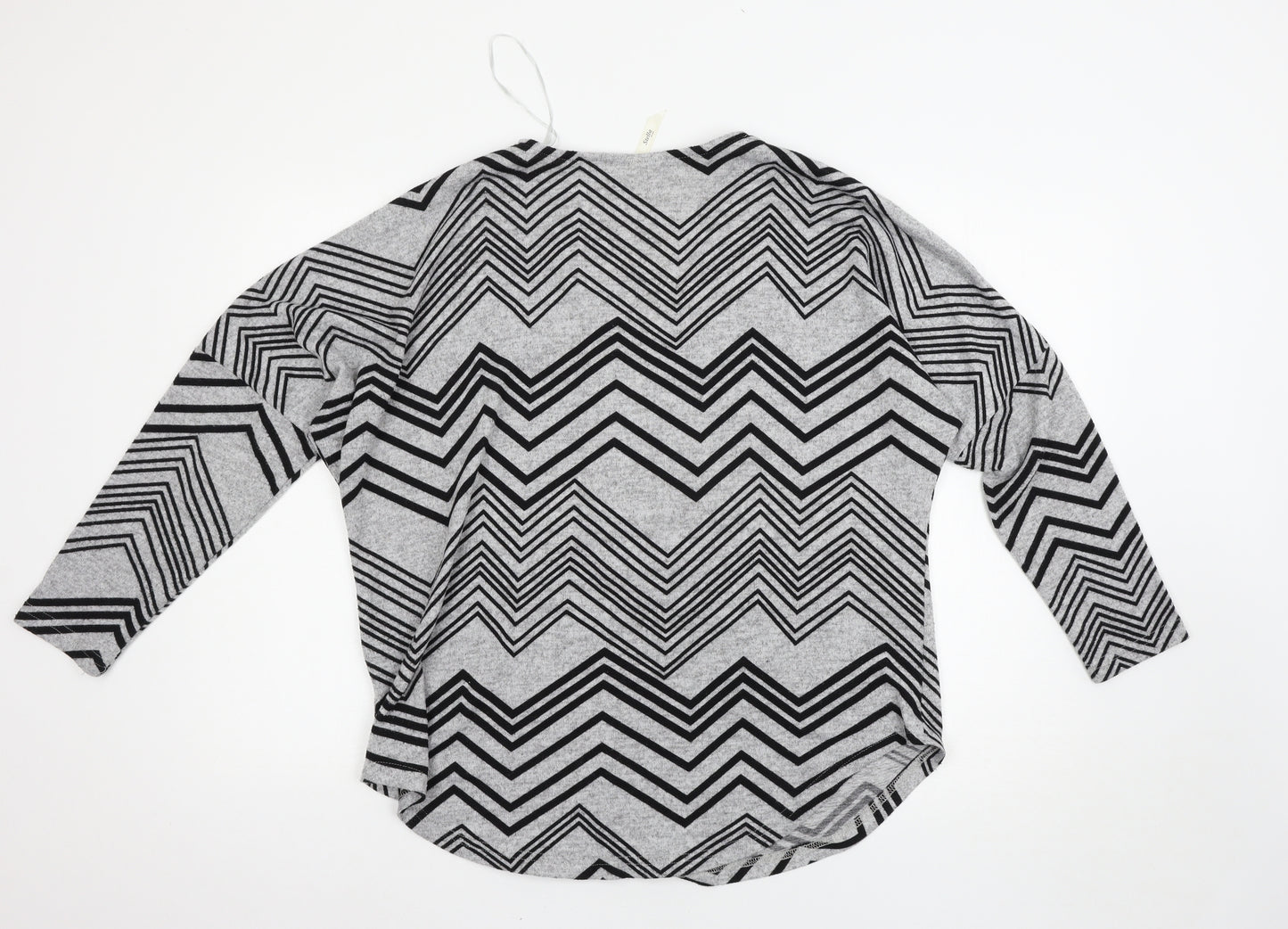 Stella Morgan Womens Grey Striped  Pullover Jumper Size 12