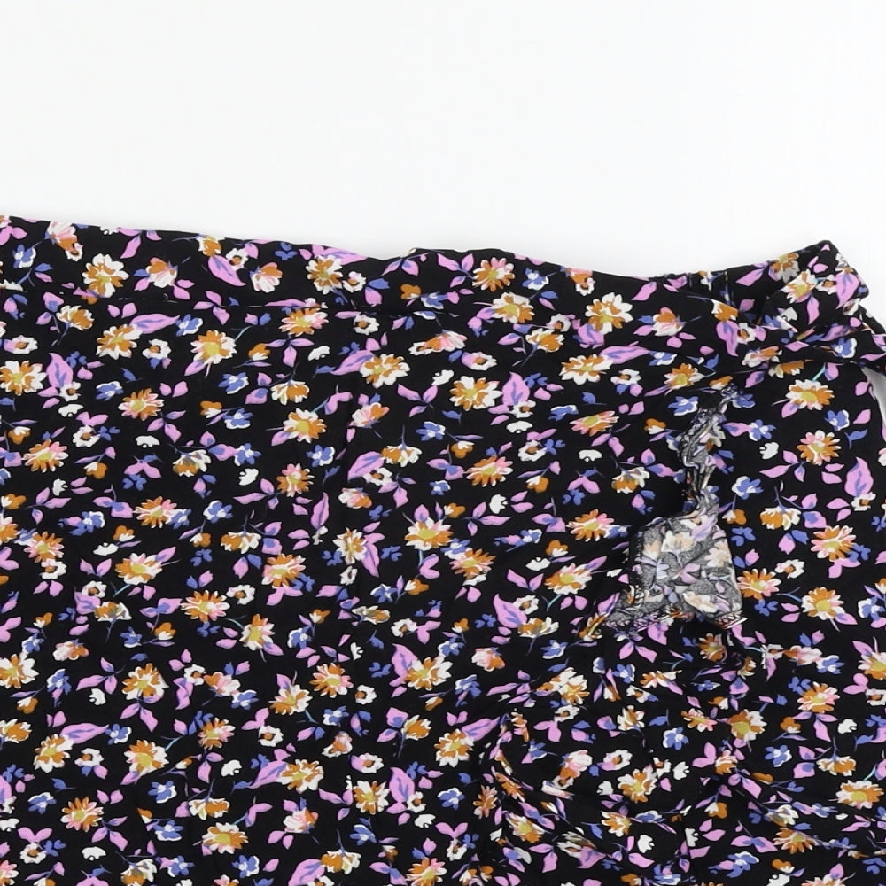 New Look Womens Multicoloured Floral  Wrap Skirt Size 16