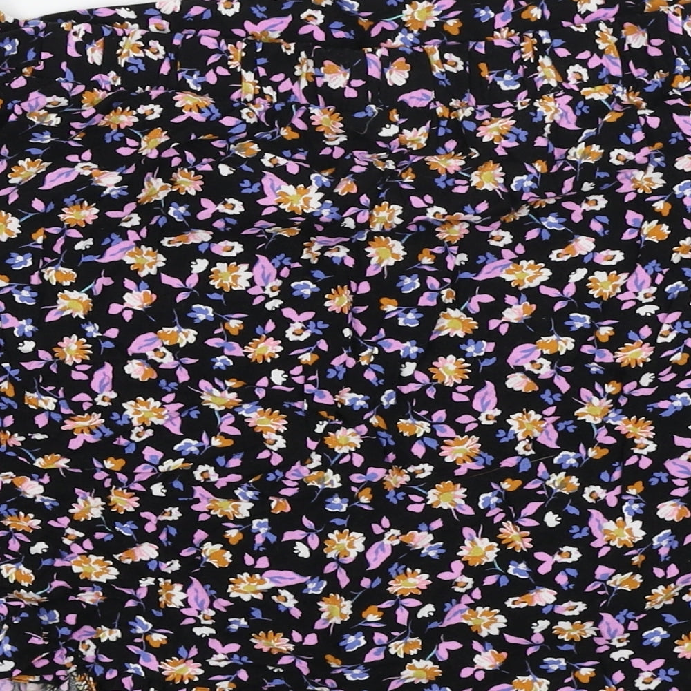 New Look Womens Multicoloured Floral  Wrap Skirt Size 16