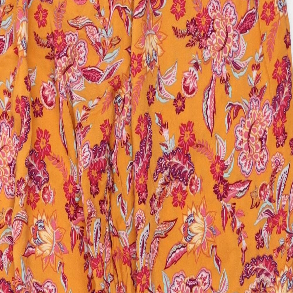 TU Womens Multicoloured Floral  Trousers  Size 12 L29.5 in