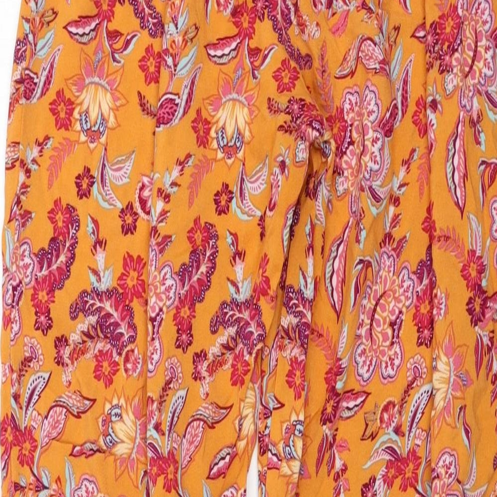 TU Womens Multicoloured Floral  Trousers  Size 12 L29.5 in