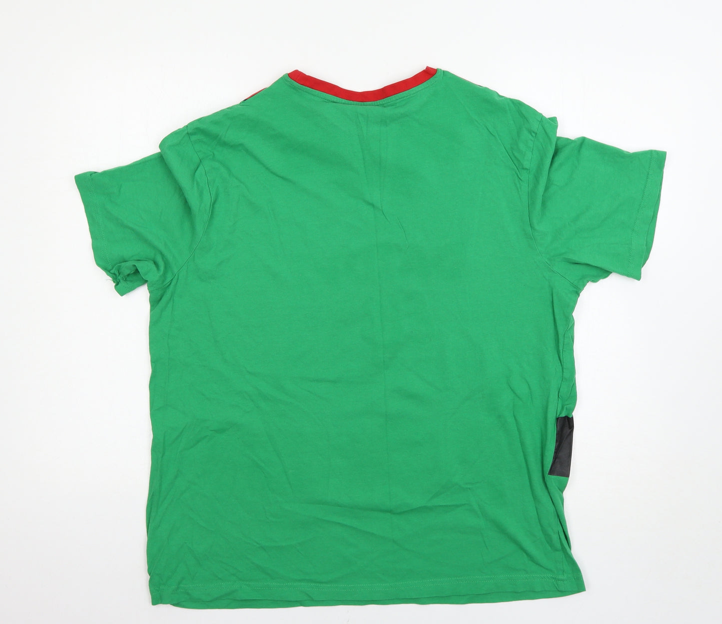 George Mens Green Solid   Pyjama Top Size L  - Christmas pyjama top