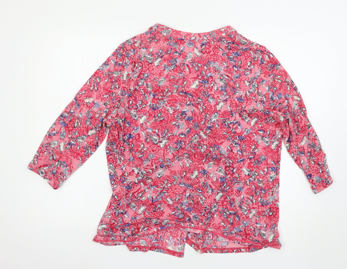 Marks and Spencer Womens Pink Floral  Basic Button-Up Size 16
