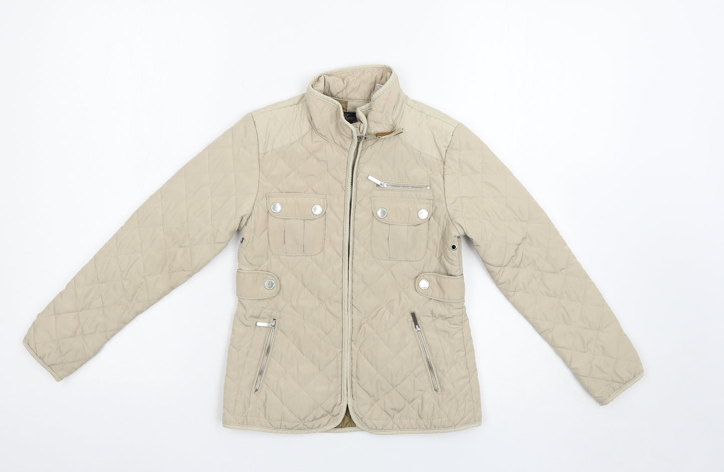 Zara Girls Beige   Quilted Jacket Size 5-6 Years