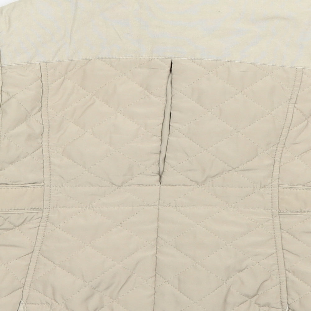 Zara Girls Beige   Quilted Jacket Size 5-6 Years