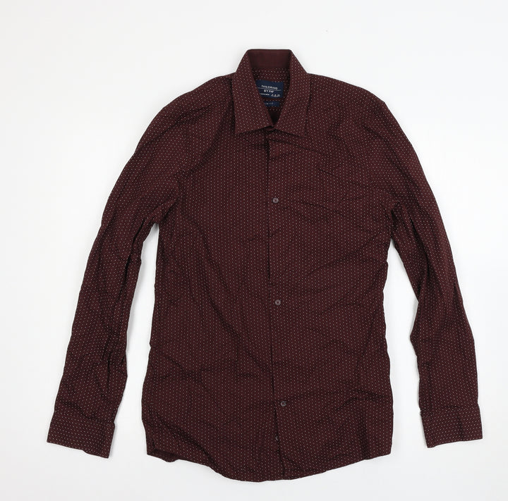 F&F Mens Purple Button-Up Size 14.5