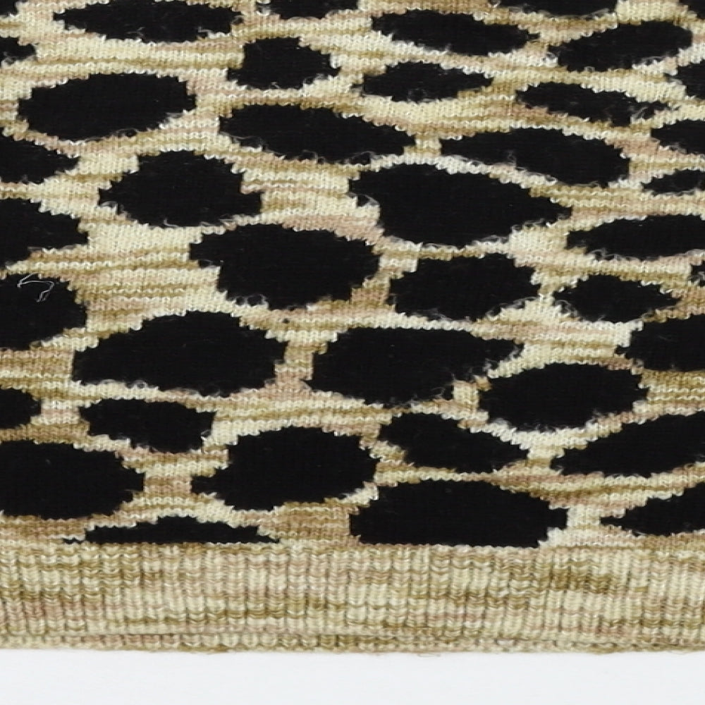 Topshop Womens Brown Animal Print  Pullover Jumper Size 6