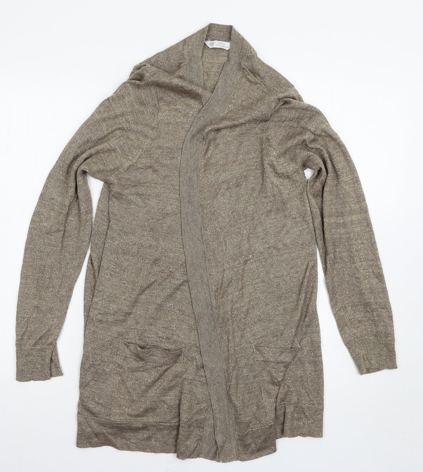 BHS Womens Gold   Cardigan Jumper Size 22