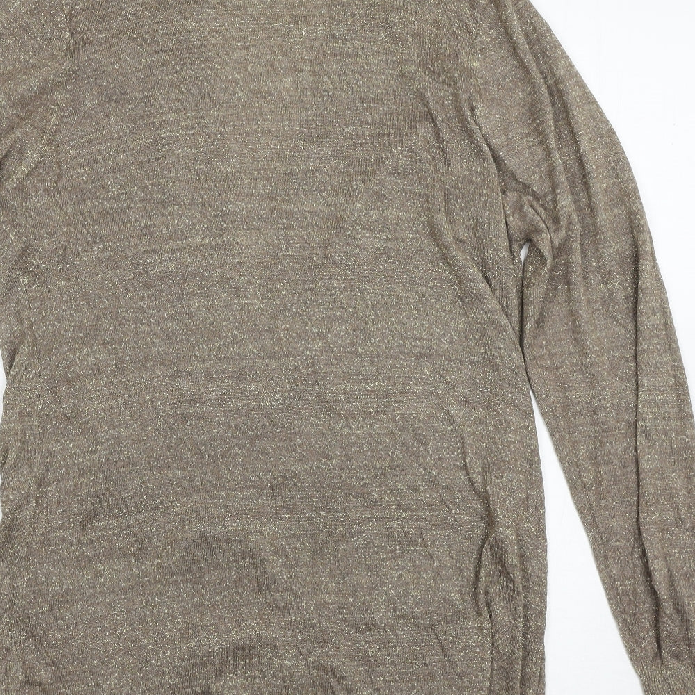 BHS Womens Gold   Cardigan Jumper Size 22