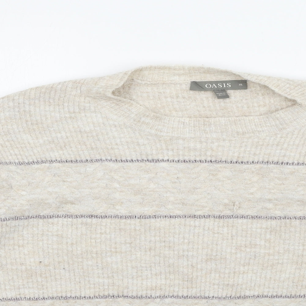 Oasis Womens Beige   Pullover Jumper Size XL