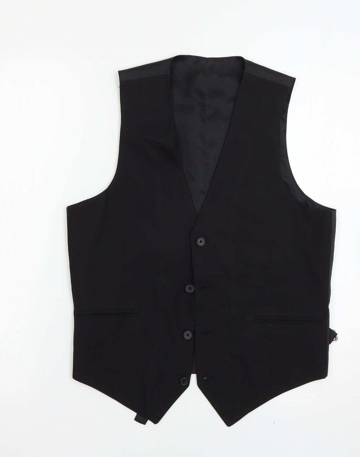ASOS Mens Black   Jacket Suit Waistcoat Size 38