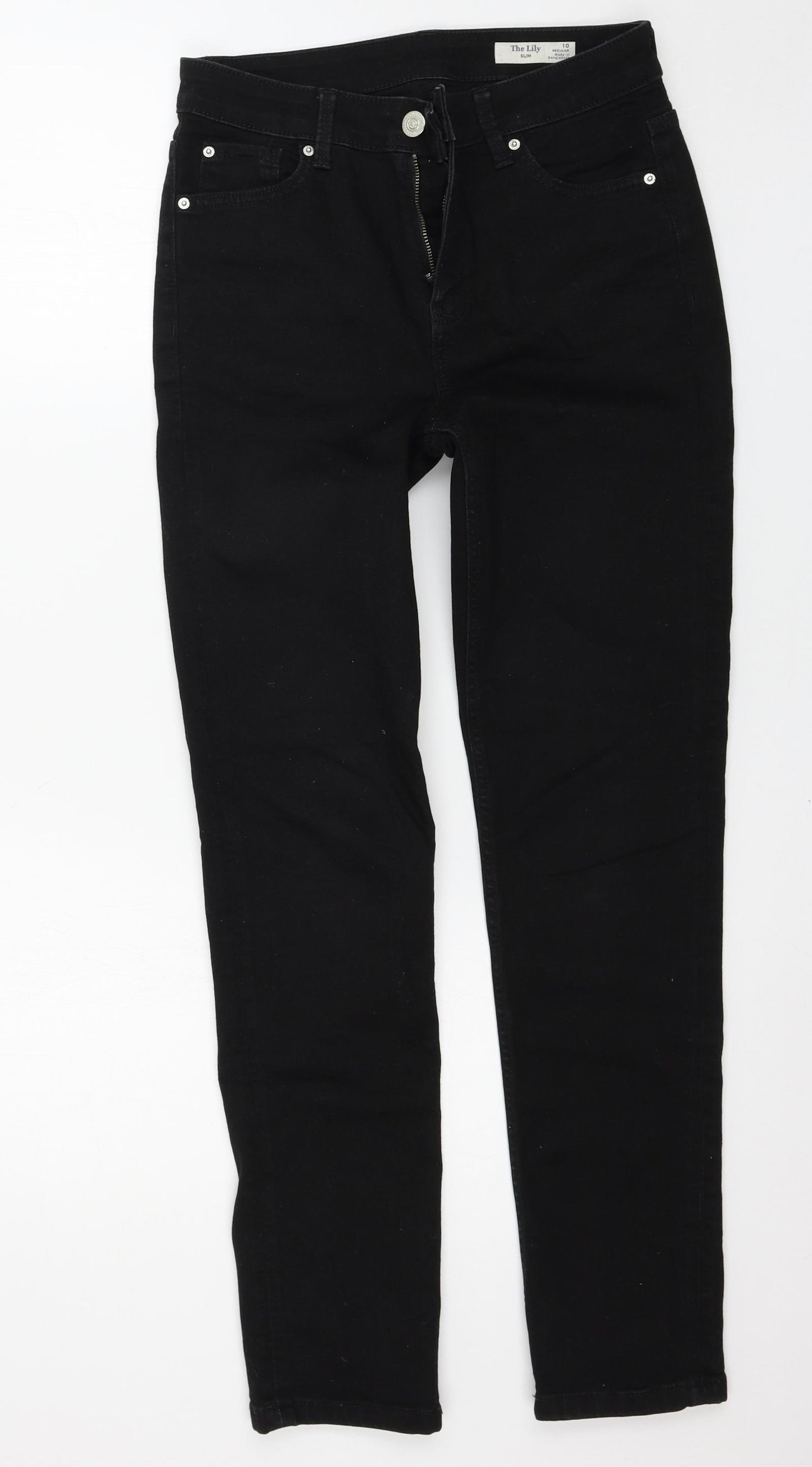 Marks and Spencer Womens Black   Straight Jeans Size 10 L30 in