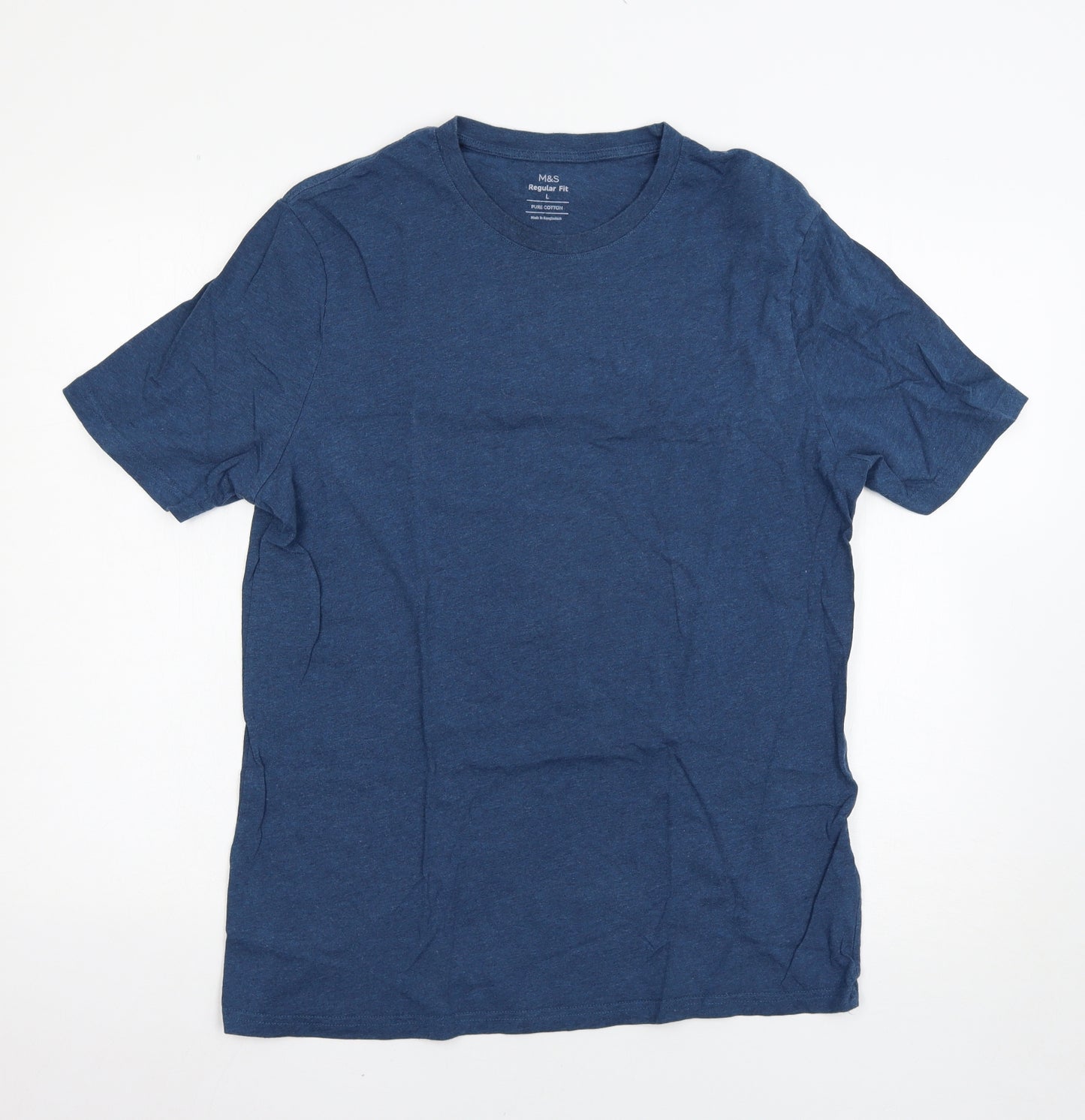 Marks and Spencer Mens Blue    T-Shirt Size L