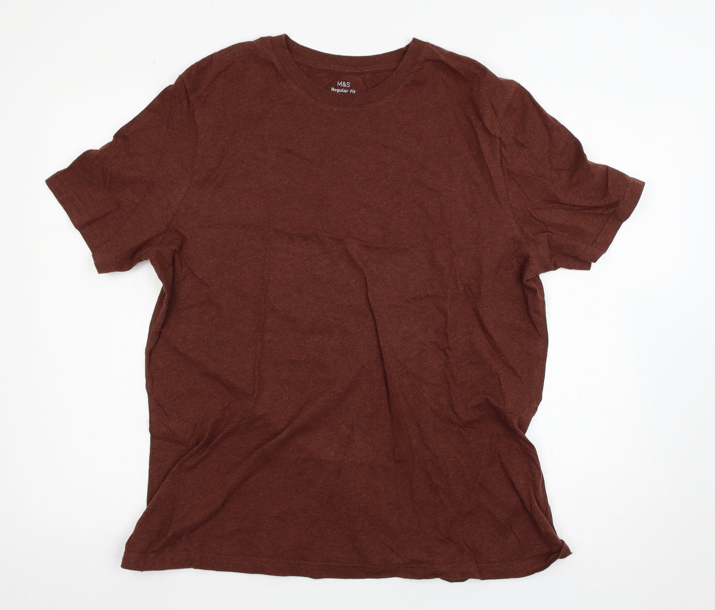 Marks and Spencer Mens Brown    T-Shirt Size L