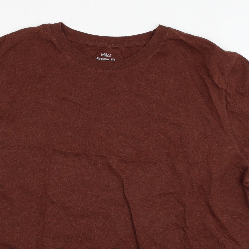Marks and Spencer Mens Brown    T-Shirt Size L