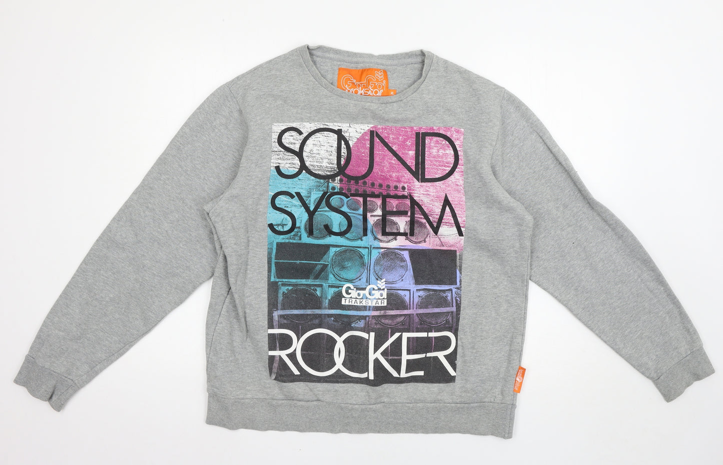 trakstar Mens Grey   Pullover Sweatshirt Size XL