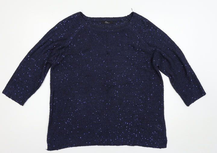 BM Womens Blue   Pullover Jumper Size L