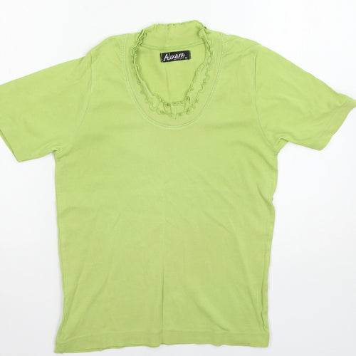 alexara Womens Green   Basic T-Shirt Size 12