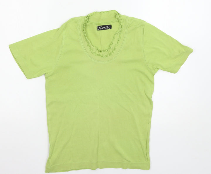 alexara Womens Green Basic T-Shirt Size 12