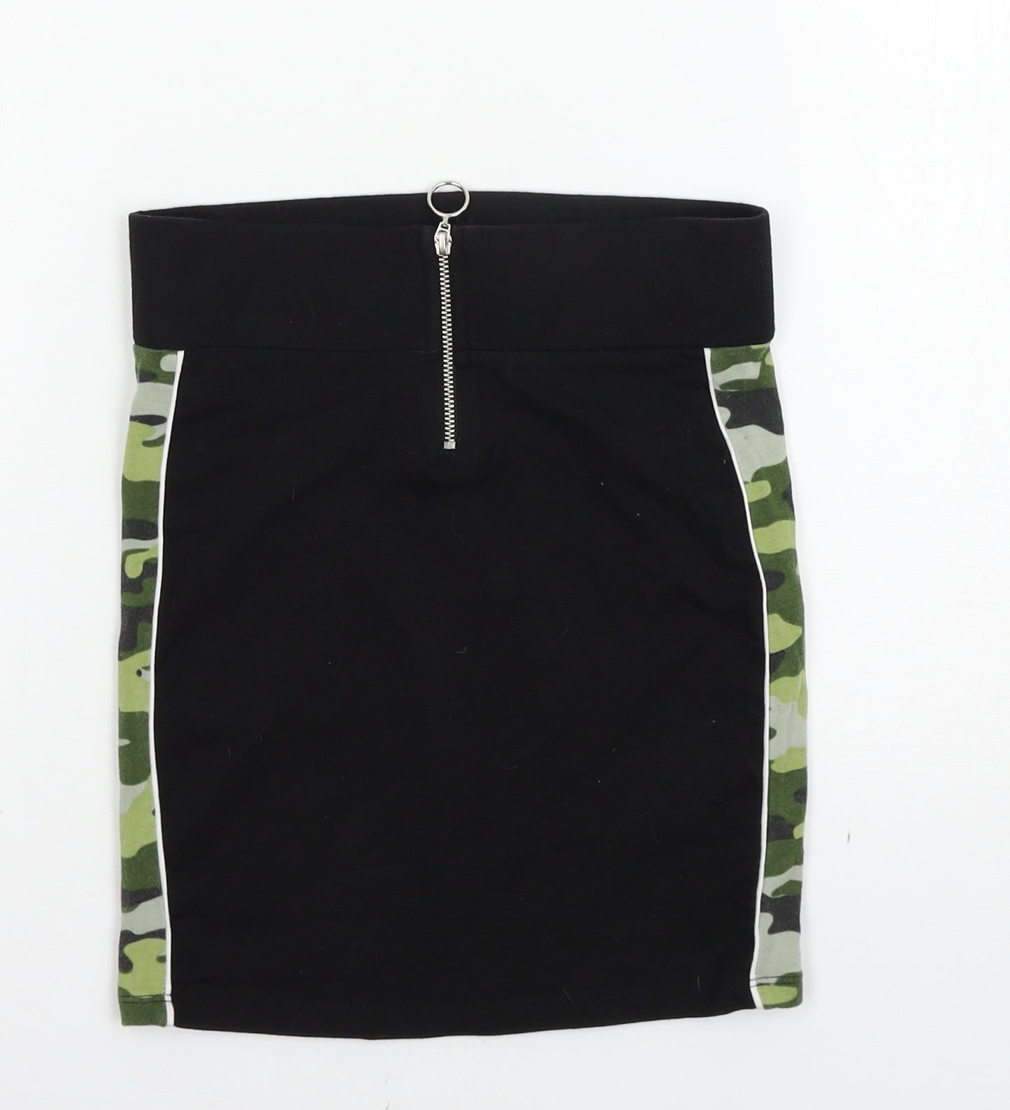 New Look Girls Black Camouflage  Mini Skirt Size 9 Years