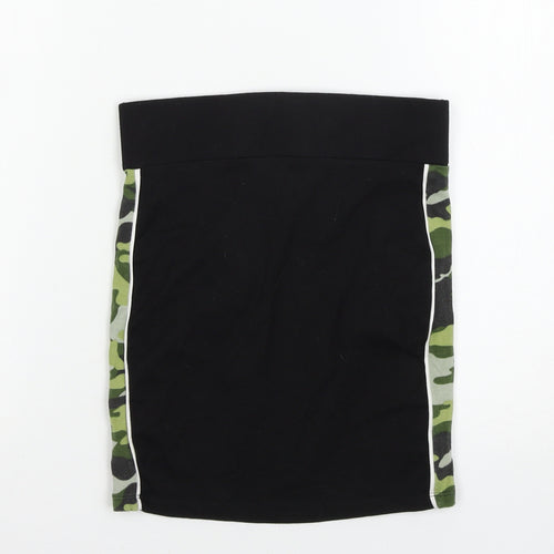 New Look Girls Black Camouflage  Mini Skirt Size 9 Years