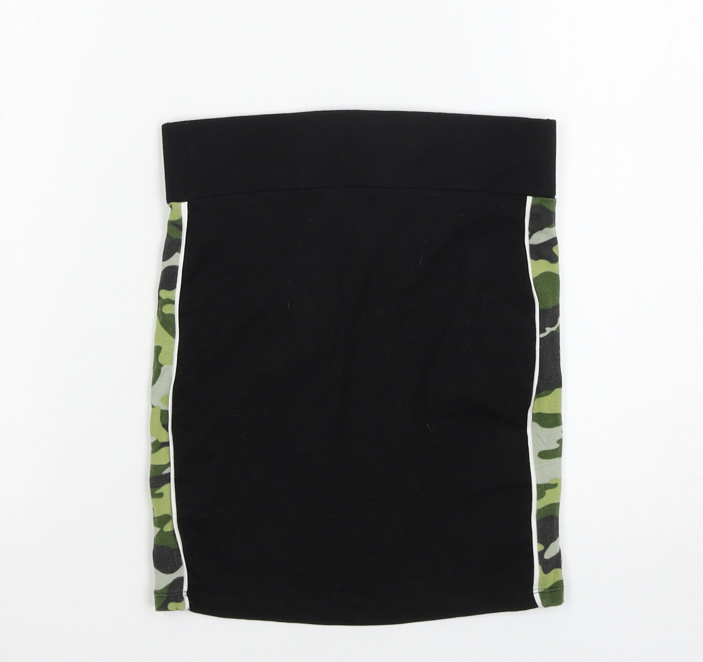 New Look Girls Black Camouflage  Mini Skirt Size 9 Years