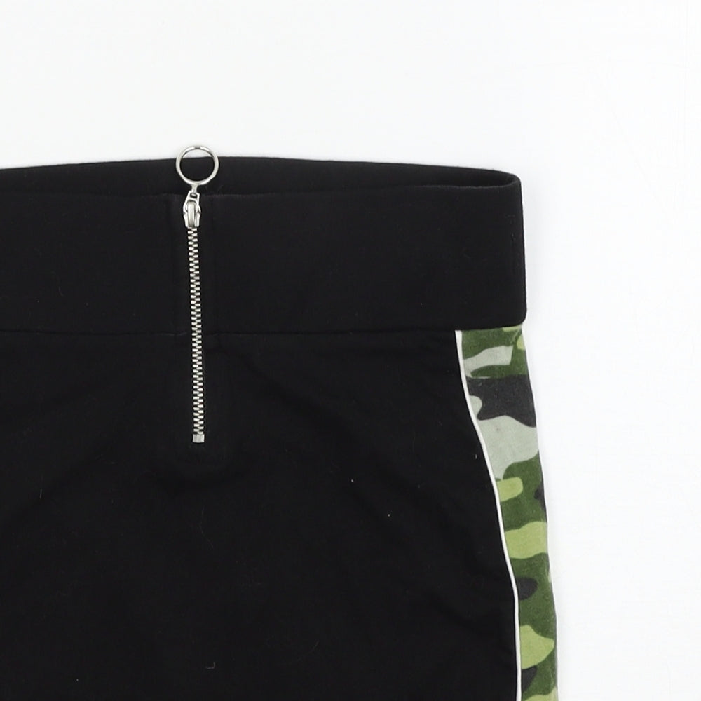 New Look Girls Black Camouflage  Mini Skirt Size 9 Years