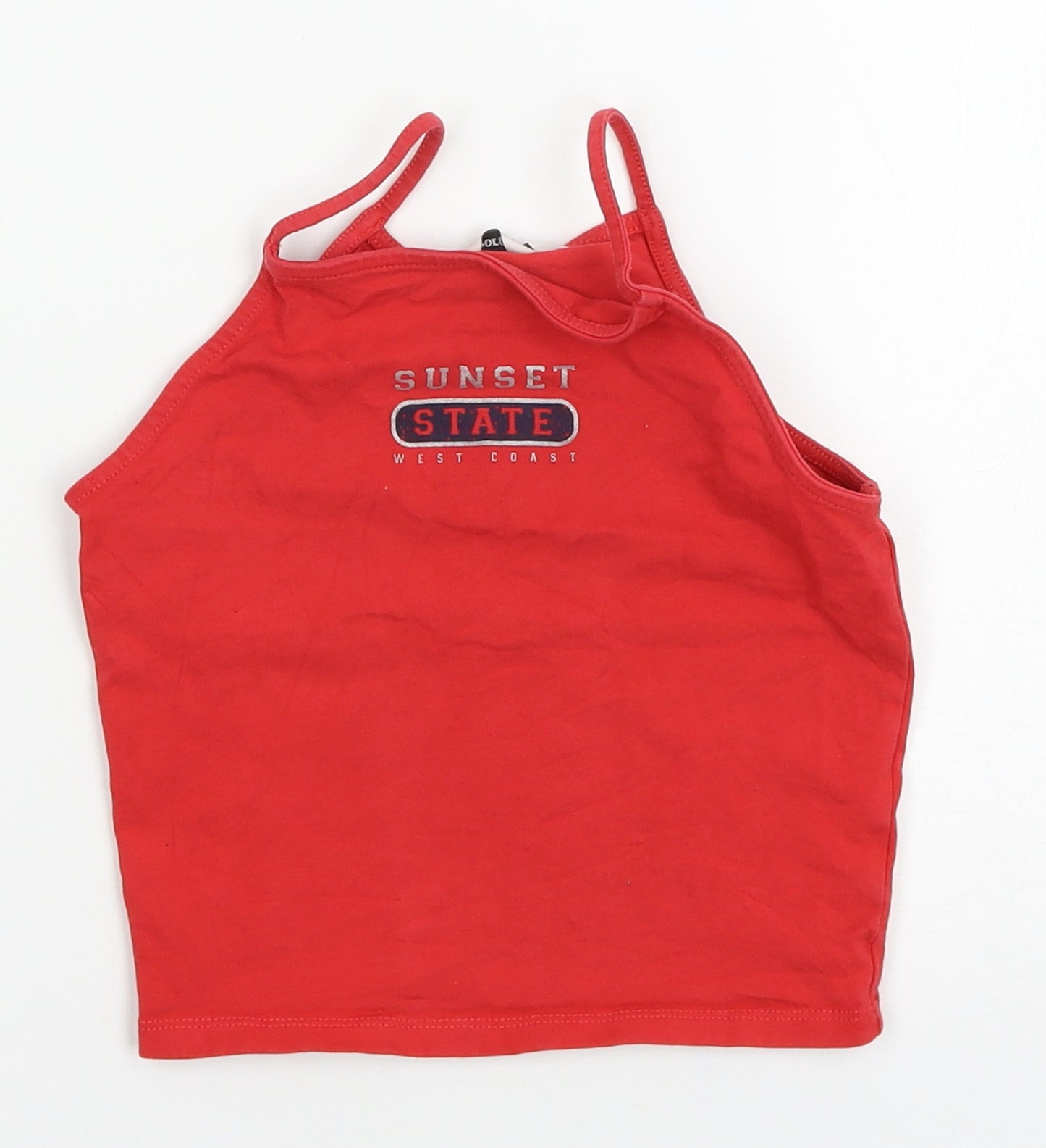 George Girls Red   Basic Tank Size 11-12 Years