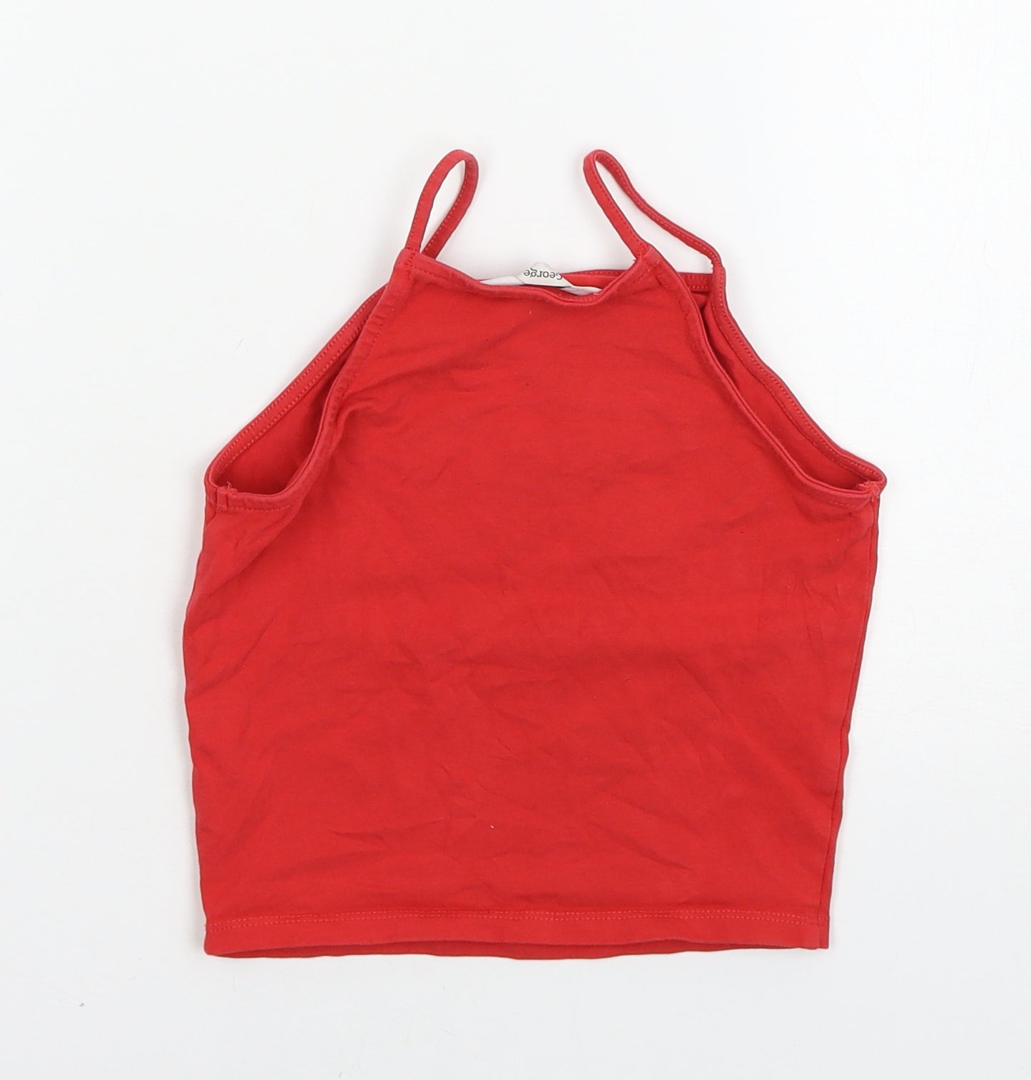 George Girls Red   Basic Tank Size 11-12 Years