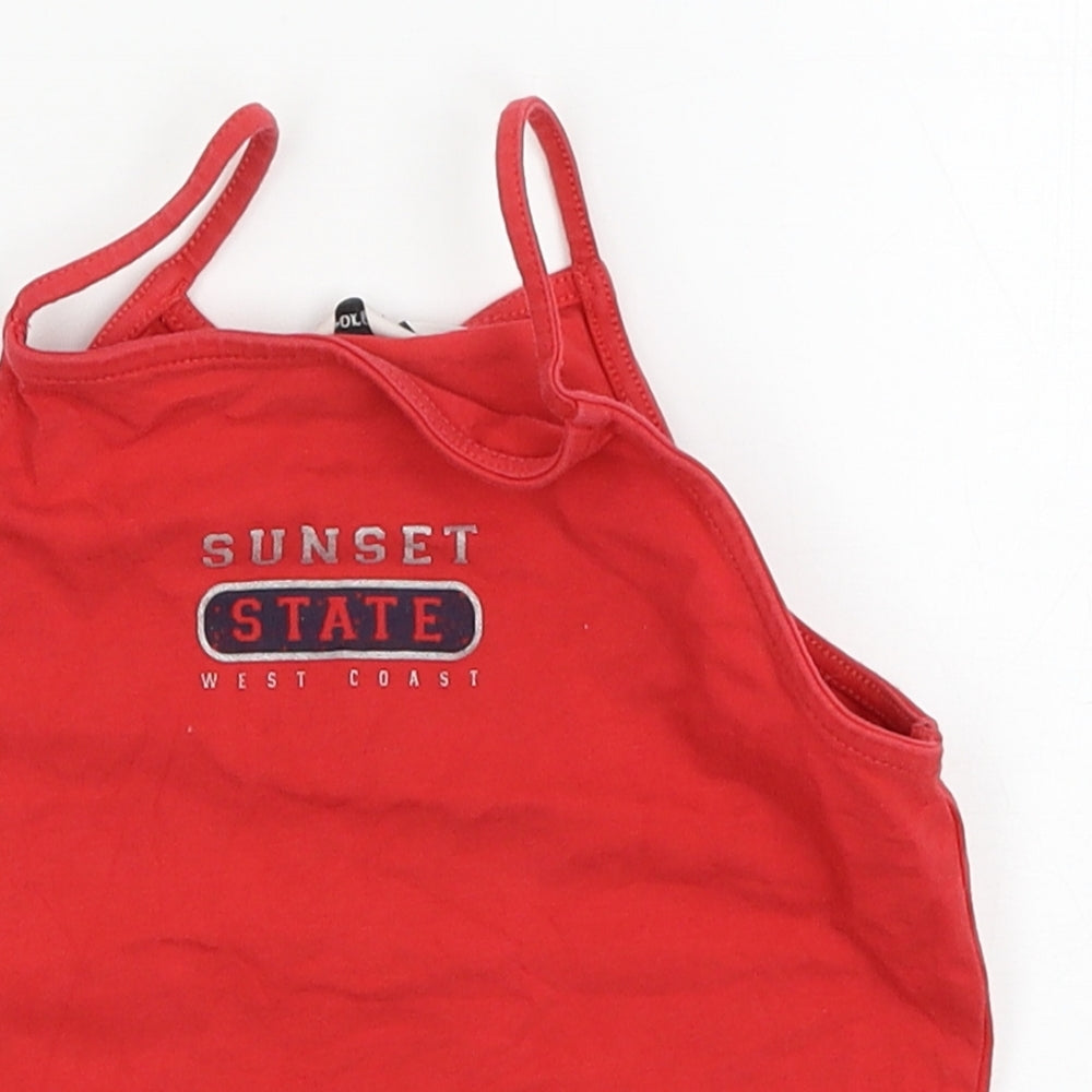 George Girls Red   Basic Tank Size 11-12 Years
