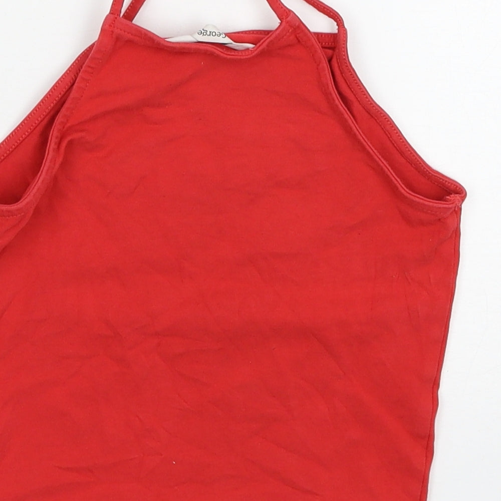 George Girls Red   Basic Tank Size 11-12 Years